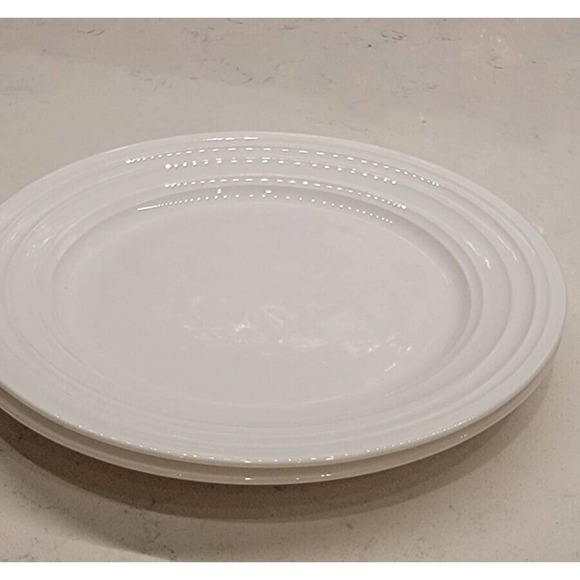 Mikasa Swirl White Bone China salad Plate 7 Set Of 2 - Picture 7 of 8